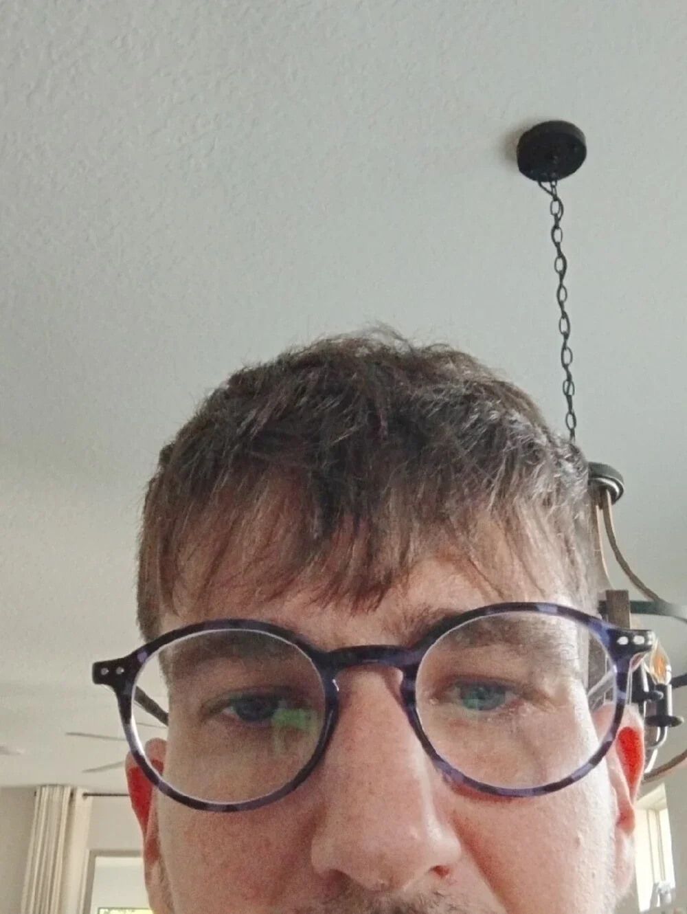 Source Unknown Round Acetate Glasses in Dark Blue Tortoise
